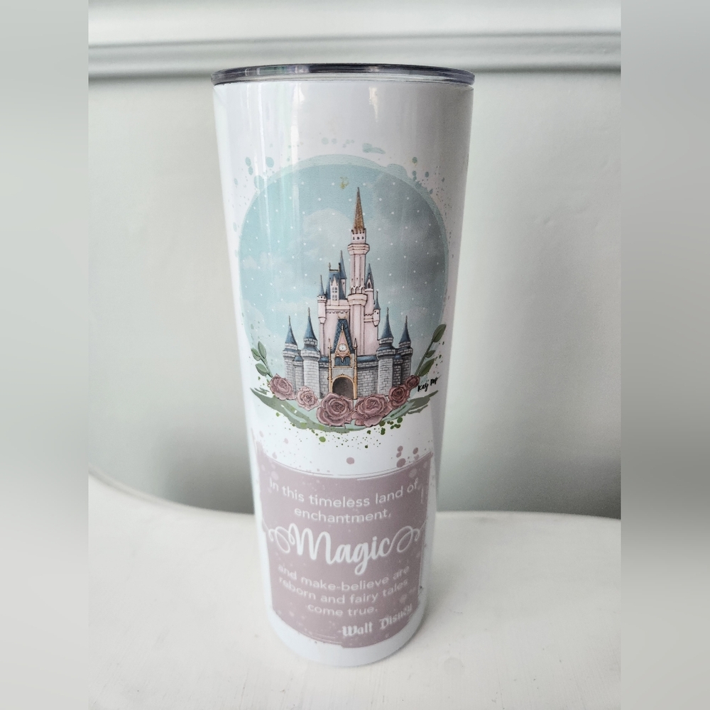 Disney custom Aluminum Tumbler with Walt Disney Quote